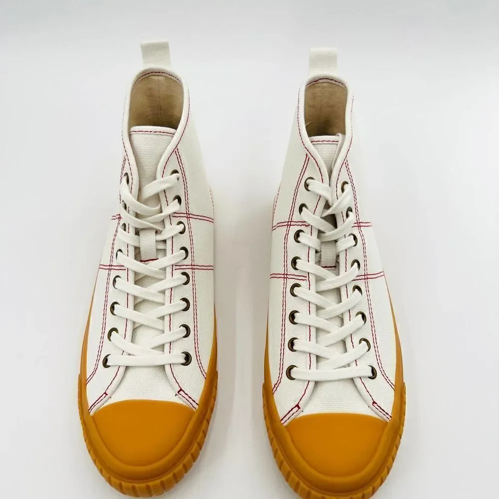 J.Crew High Top Canvas Sneaker in Ivory Gum Size 7